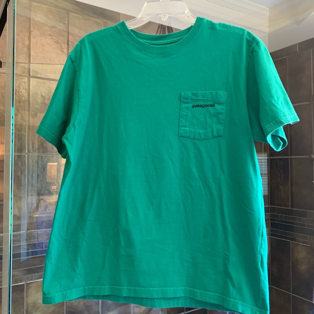 Green Patagonia shirt sleeve Tshirt in size medium - regular fit